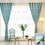 窗帘成品 现代简约阳台遮光隔热客厅高档大气  短 卧室特价优惠