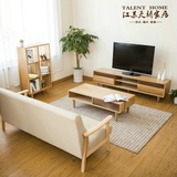 日式实木电视柜美式中小户型白橡木地柜简约现代客厅北欧家具卧室
