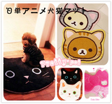 出口日本外贸Rilakkum卡通猫咪地毯 宠物垫子泰迪床垫狗笼垫防滑