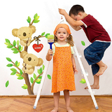 爱心小熊 幼儿园布置儿童墙贴 创意客厅儿童房间卡通背景装饰贴