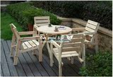 新款特价实木碳化桌椅 户外桌椅 庭院桌/休闲桌 松木桌 凳子椅子