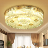 新款水晶灯圆形 欧式客厅灯吸顶灯大气卧室灯餐厅吊灯大厅灯具