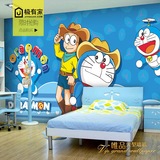 机械猫儿童房卡通墙纸促销大型壁画卧室哆啦A梦壁纸主题餐厅酒店