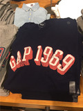 Gap男装 时尚纯棉仿旧立体徽标单袋短袖圆领套头T恤衫上衣200150