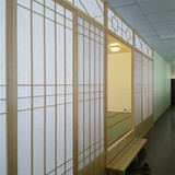 日式料理店格子门茶室榻榻米设计松木和室格子窗移门日式屏风隔门