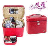 公主首饰盒专业化妆盒大容量韩国化妆包饰品手提水桶收纳包大包邮