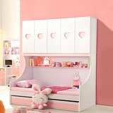儿童衣柜床儿童家具多功能组合床带衣柜一体床女孩床男孩床公主床