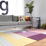 青木铺子手工羊毛北欧宜家地毯客厅几何图案现代简约卧室床边地毯