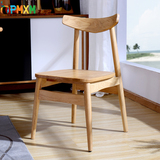北欧家具 实木软包餐椅 现代简约 布艺餐桌椅子家用 设计师休闲椅