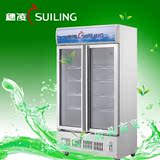 穗凌 LG4-488M2F 大冰柜 商用立式冷藏玻璃展示 双门冷柜 陈列柜