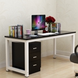 钢木电脑桌台式家用简易书桌子简约现代双人办公桌铁艺组装会议桌