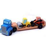 儿童仿真运输工程车拆装小汽车模型车玩具木制宝宝男女孩礼物