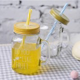 韩国创意果粒森林杯泡蜂蜜柠檬水玻璃杯便携学生水杯个性透明茶杯