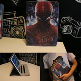 美国队长蜘蛛侠iPad4/5/6苹果平板个性保护套mini3/4仿皮皮套潮牌