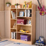 儿童书架简易儿童书柜特价学生松木书柜宜家书橱组合储物柜置物架