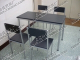 新款现代简约饭店 快餐桌钢木结构 餐桌 餐椅 餐桌椅 桌椅组合