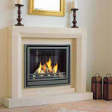 天然大理石壁炉架 欧式石材加工定做 铸铁燃木真火壁炉YFBL260