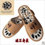 特价韩国天然鹅卵石足底按摩拖鞋 石头穴位鞋 保健磁疗拖鞋  凉拖
