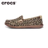2015款crocs正品代购女士沃尔卢帆布鞋 卡洛驰豹纹休闲女鞋14414