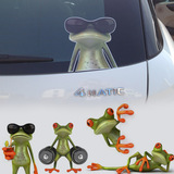 3D立体真实感搞笑青蛙车贴 逼真个性汽车贴纸壁虎车贴 划痕车贴纸