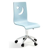 蓝色椅 儿童彩色时尚简约板式电脑椅 学习转椅书桌书柜配套椅