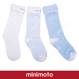minimoto/小米米宝宝袜子婴儿童袜秋冬加厚保暖毛巾袜长筒袜3双组