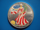 纯银外国硬币 1盎司银 1美金美元 美国精制纪念银币2000 顺丰到付