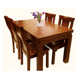 餐厅家具实木厚料长条方形桌餐椅1.6m1.7m1.8m加长桌子椅子12餐桌