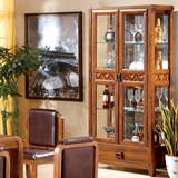 乌金木家具实木酒柜玻璃柜中南亚餐厅实木酒柜中式储物柜茶水特价