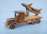 木制儿童玩具车 火箭车军事模型导弹发射车 木质旅游工艺品批发