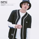 【NPC】TEEN TEAM 2016春款 邪派棒球衫短袖衬衫