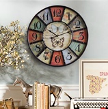 欧式复古挂钟现代装饰个性创意工艺术创意客厅地中海静音钟表铁艺