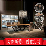 美式loft工业风家具复古铁艺实木餐桌办公桌会议桌长方咖啡桌书桌