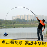 黑棍高碳台钓竿挑战中华鲟5.4 6.3米超轻超硬19调鲤鱼钓鱼竿特价