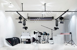 虚拟演播室灯光套装天花路轨单双滑轮恒力吊臂4m×4m天花路轨包邮