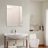 简约欧式无框浴室镜子洗手间壁挂镜卫生间镜粘贴浴镜化妆镜卫浴镜