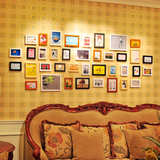 超值实木照片墙38框超大创意挂墙相片墙欧式客厅家居艺术相框组合