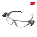 正品3M11356 运动 防护眼镜自行车户外运动眼睛带双灯带LED灯眼镜