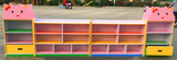幼儿园防火板组合柜玩具柜儿童家具幼儿园书包架收纳架储物柜书柜