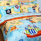 全棉儿童床上用品男孩 加勒比海盗学生被单被套三四件套1.2 1.5米