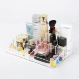 化妆品收纳盒透明桌面护肤品整理盒塑料梳妆台置物架储物盒家用