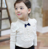外贸韩版女童打底衫春季新款女孩上衣纯棉儿童长袖T恤特价包邮