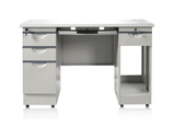 精品钢制电脑桌防火板台面办公电脑桌1.4米财务桌1.2米医务办公桌