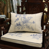 中式古典绣花靠垫抱枕红木沙发垫罗汉床实木圈椅坐垫加厚海绵定制