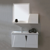 现代简约实木浴室柜组合个性设计拉手卫浴室面台盆柜吊柜家装主材