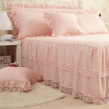 金罗莱全棉蕾丝床裙床罩单件纯棉床单床套床盖1.5米1.8m床保护套