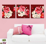 艺术无框画|家居装饰画|版画|客厅卧室壁画挂画|大红花卉