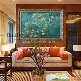 梵高《杏花》手绘油画 客厅 卧室 酒店 家居装饰有无框画