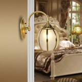 全铜灯壁灯欧式简约纯铜壁灯 铜镜前灯罩向下 卧室灯床头灯过道灯