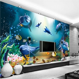 3D个性环保海洋海底世界 卧室主题房餐厅KTV大型壁画壁纸墙纸无缝